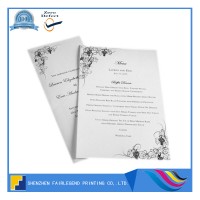 Design and printing wedding dinner menu card