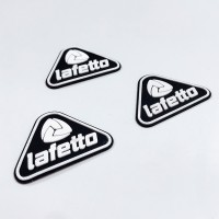 Customized brand name sticker 3d heat transfer silicone label for tshirts